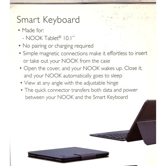 Nook Smart Keyboard for Nook Tablet 10.1" NEW in Package Unused - Picture 2 of 5